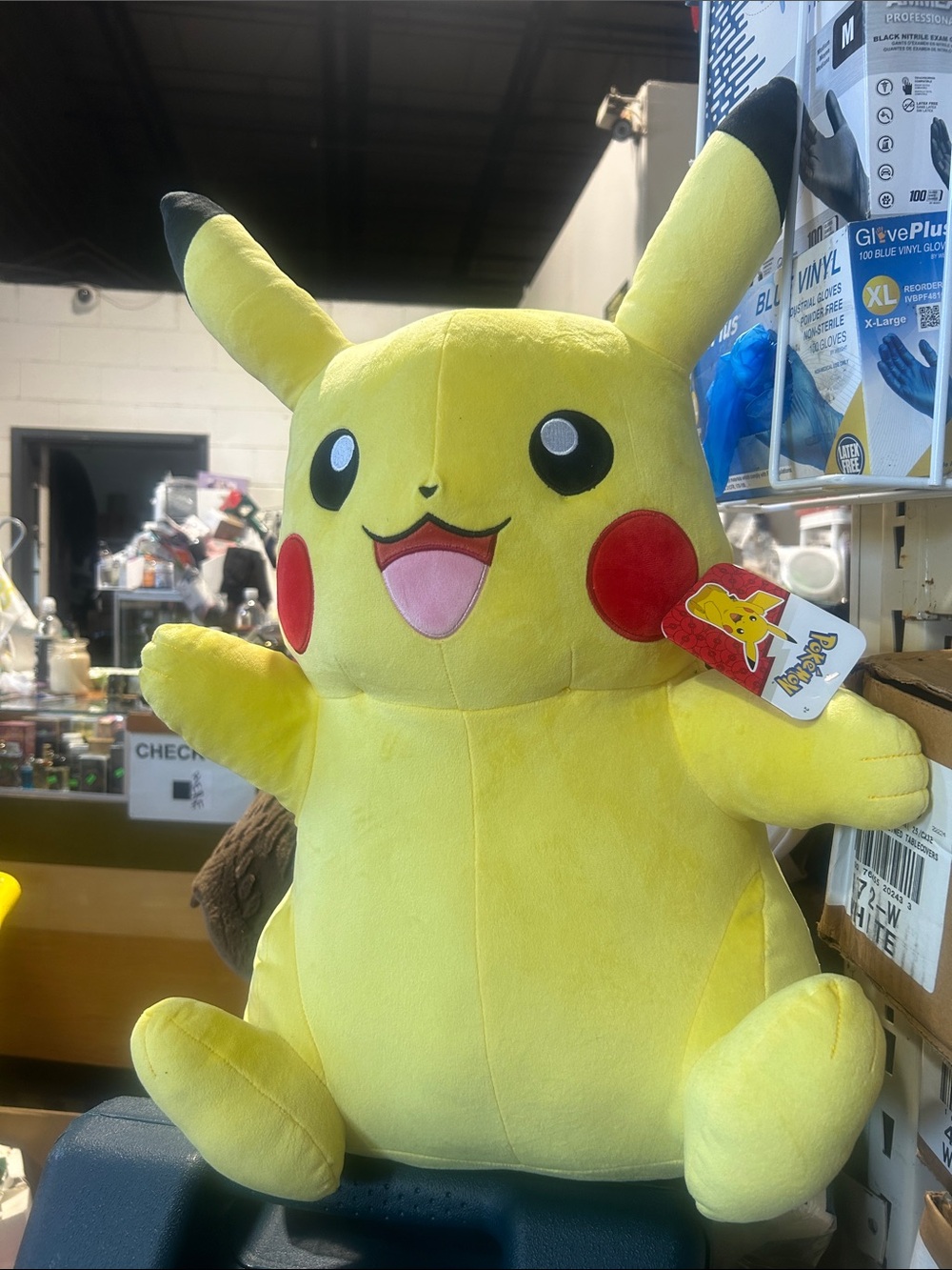 24” Pokemon Pikachu Plush Toy - Yellow with Red Cheeks and Black Ear Tips